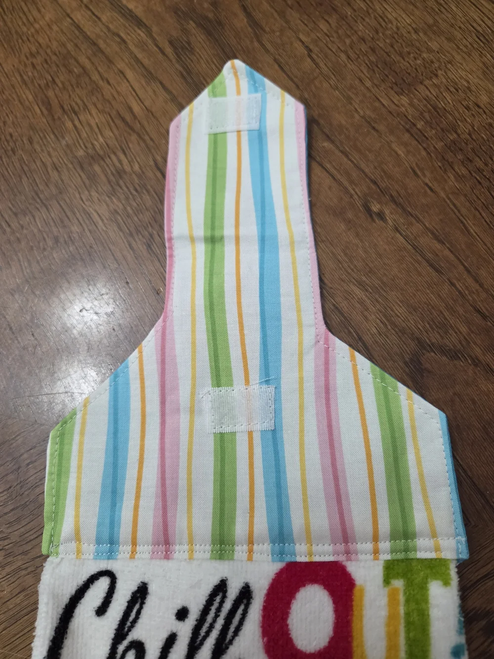 Chill Out Rainbow Popsicle Hanging Kitchen Towel - Multicolor